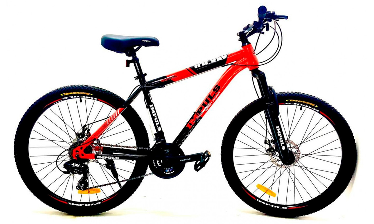 Фотография Велосипед IMPULS MOTION 26" 2021, размер М, черно-красный